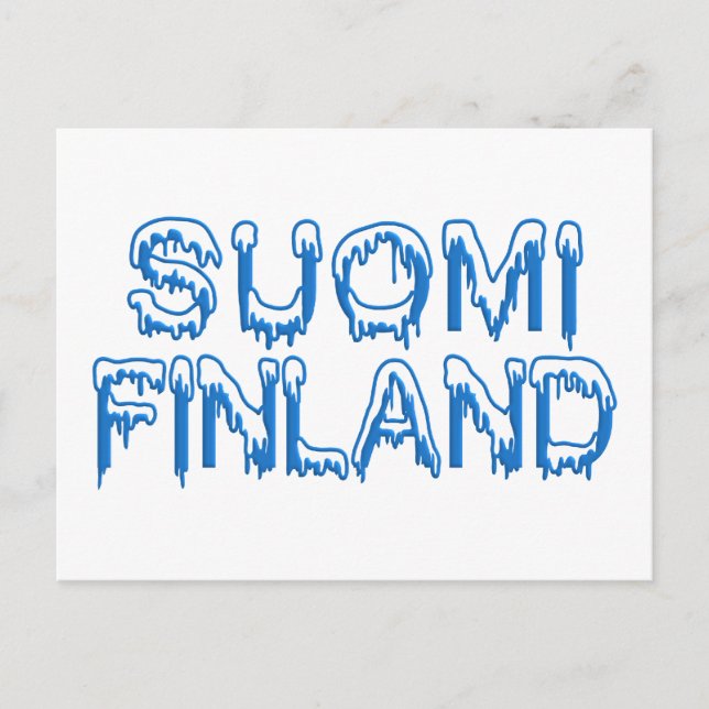Snowy Finland postcard, customize Postcard (Front)