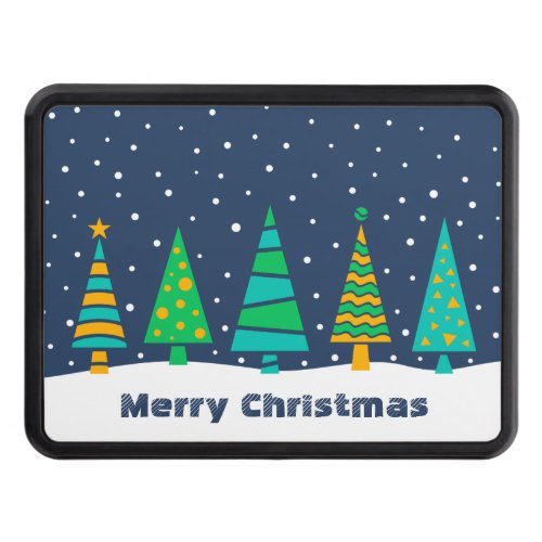 Snowy Fir Trees Hitch Cover