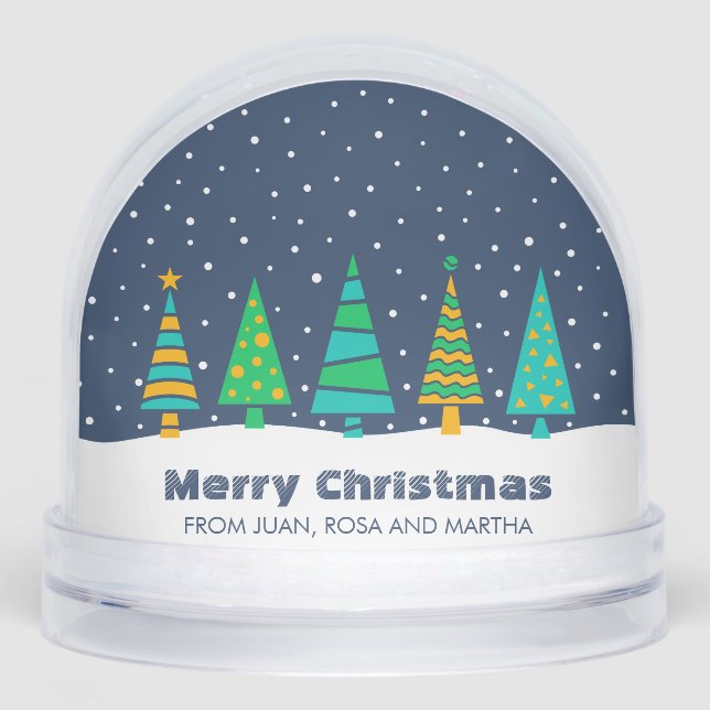 Snowy Fir Trees Snow Globe (Front)