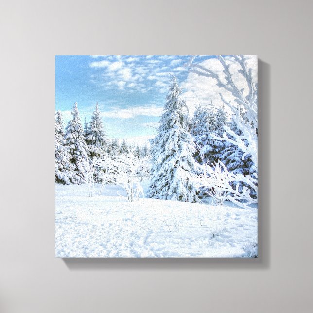Snowy Forest Canvas Print (Front)