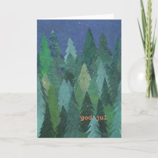 Snowy Forest Christmas Card: Swedish Holiday Card