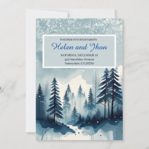Snowy forest invitation