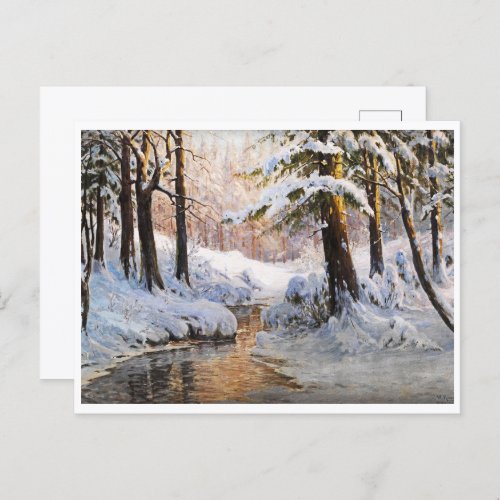 Snowy Forest Landscape Walter Moras  Postcard