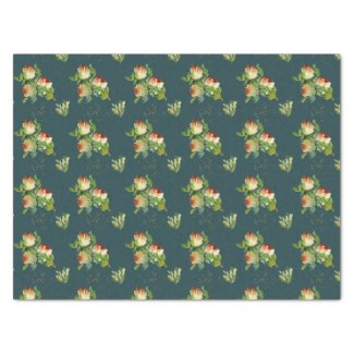 Snowy Forest Pine Cones Seamless Tissue Paper