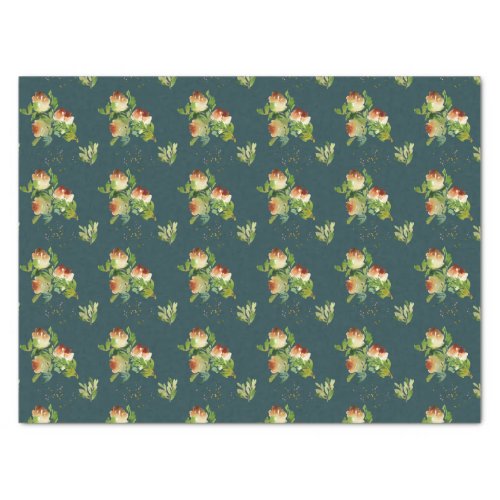 Snowy Forest Pine Cones Seamless Tissue Paper
