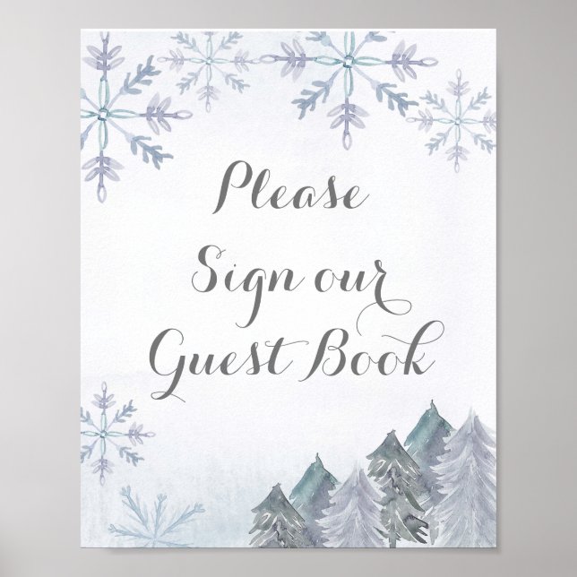 Snowy forest Please Sign our Guest Book (Front)
