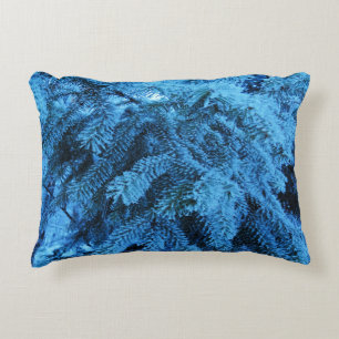 Snowy Forest Spruce Accent Pillow