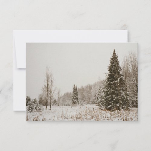 Snowy Forest Thank You Card