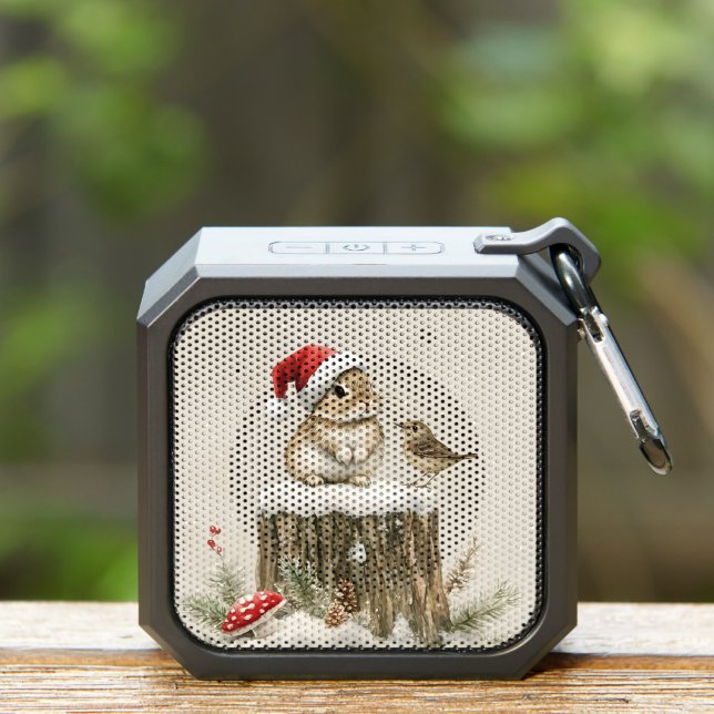 Snowy Forest Winter Woodland Christmas Bunny Bird  Bluetooth Speaker (Insitu(Outdoor))
