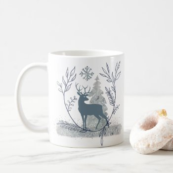 Snowy Glitter Winter Solstice Custom Date Coffee Mug by Cosmic_Crow_Designs at Zazzle