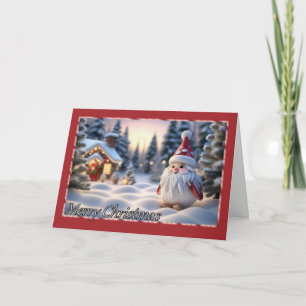 Snowy Gnome Christmas Card