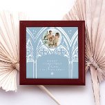 Snowy Gothic Winter Fairytale Christmas Photo Blue Gift Box<br><div class="desc">Celebrate the joy and togetherness of holidays with this Christmas/New Year's suite evoking the timeless beauty of vast winter landscapes and the potent richness of gothic architecture. Designed with love by The Ink Imprint.</div>