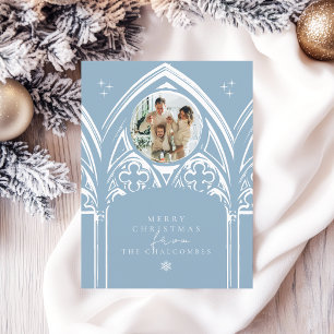 Snowy Gothic Winter Fairytale Christmas Photo Holiday Postcard