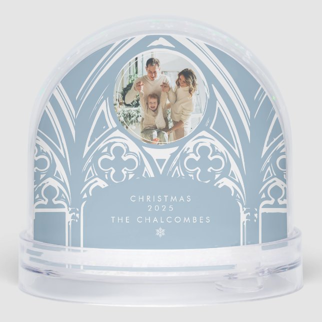 Snowy Gothic Winter Fairytale Christmas Snow Globe (Back)
