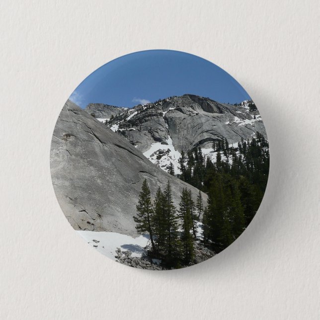 Snowy Granite Domes I at Yosemite National Park Button (Front)