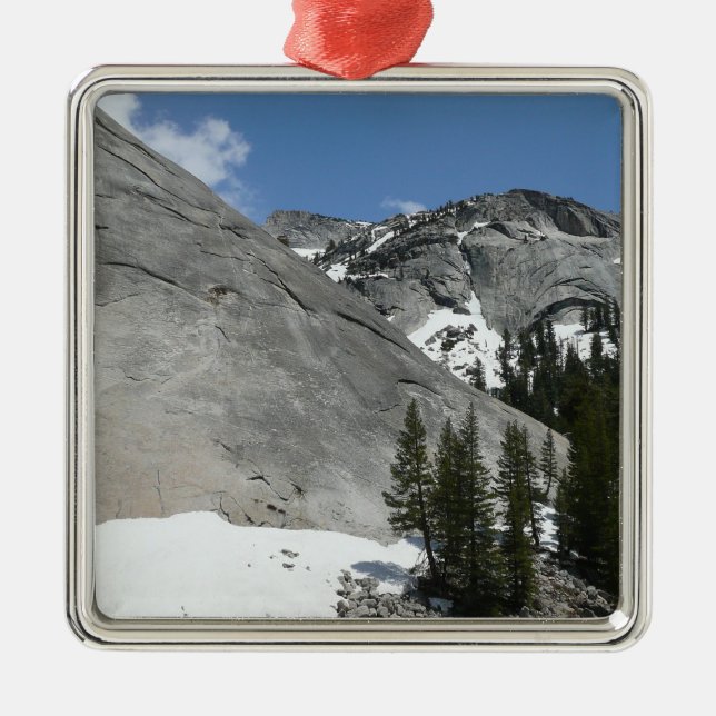 Snowy Granite Domes I at Yosemite National Park Metal Ornament (Front)