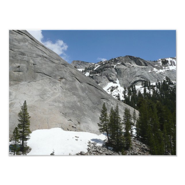 Snowy Granite Domes I at Yosemite National Park Photo Print (Front)