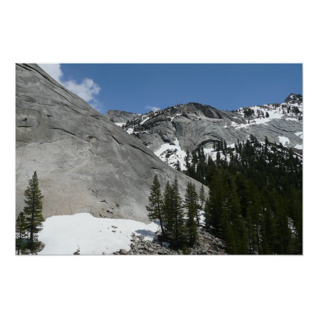 Snowy Granite Domes I at Yosemite National Park Poster (Front)