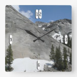 Snowy Granite Domes I at Yosemite National Park Square Wall Clock