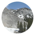 Snowy Granite Domes I Yosemite National Park Classic Round Sticker