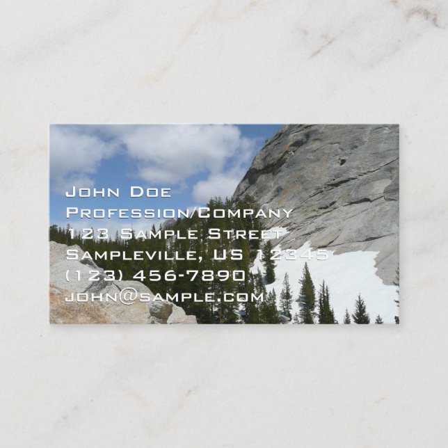 Snowy Granite Domes II Yosemite National Park Business Card (Front)