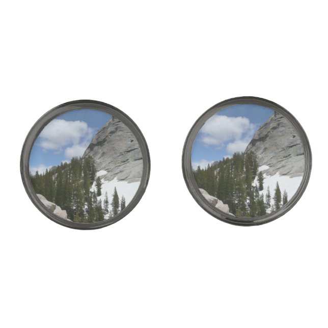 Snowy Granite Domes II Yosemite National Park Cufflinks (Front)