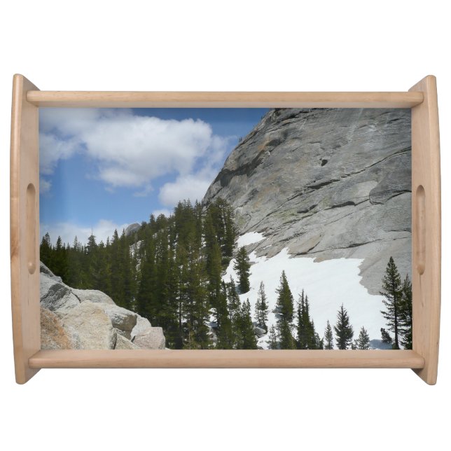 Snowy Granite Domes II Yosemite National Park Serving Tray (Front)