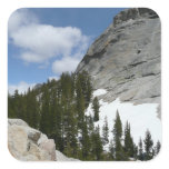 Snowy Granite Domes II Yosemite National Park Square Sticker