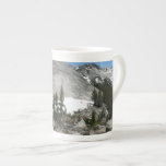 Snowy Granite Domes Panorama at Yosemite Bone China Mug