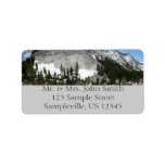Snowy Granite Domes Panorama at Yosemite Label