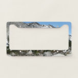 Snowy Granite Domes Panorama at Yosemite License Plate Frame