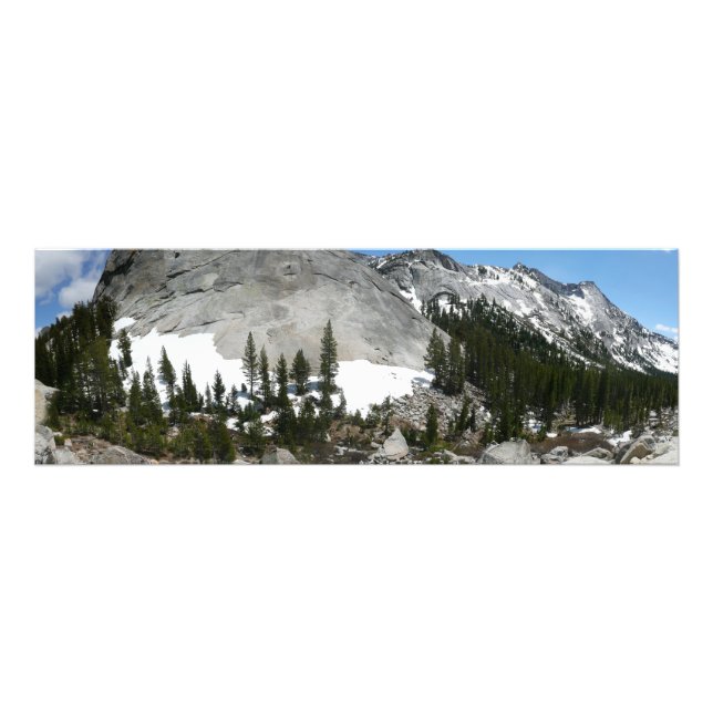 Snowy Granite Domes Panorama at Yosemite Photo Print (Front)