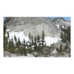 Snowy Granite Domes Panorama at Yosemite Rectangular Sticker