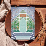 Snowy Greenhouse Winter Bridal Shower Invitation<br><div class="desc">A greenhouse in the snow with editable text for any event.
Original illustrations by Becky Nimoy.</div>