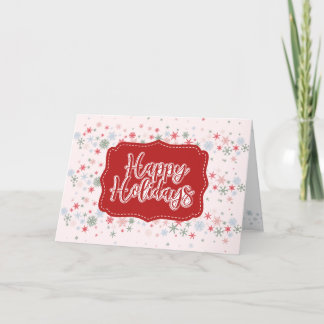 Snowy Happy Holidays Holiday Card