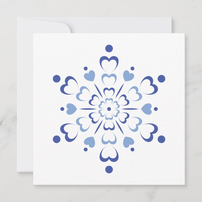 Snowy Heartburst Holiday Card (Front)