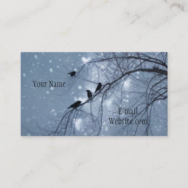 Snowy Hearts Business Card (Front)