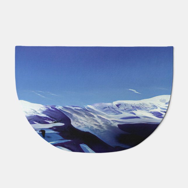 Snowy hills, winter panorama doormat (Front)