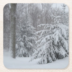 Snowy Holiday Coaster