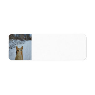 Snowy Horse Ride Label