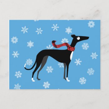 Snowy Hound Postcard by ClaudianeLabelle at Zazzle