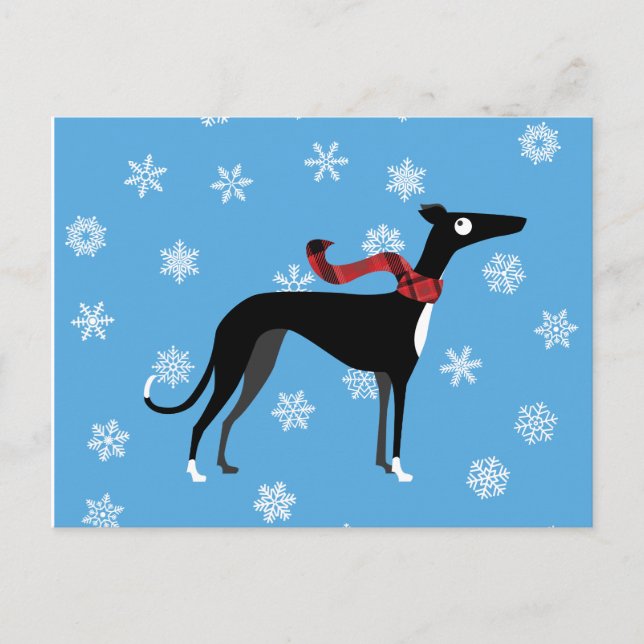Snowy Hound Postcard (Front)