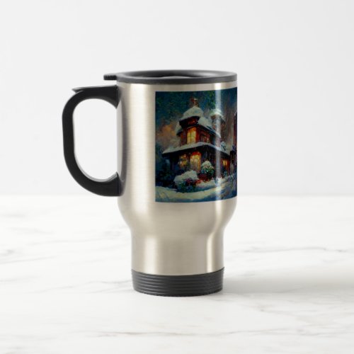 Snowy House TravelCommuter Mug 15 oz  Travel Mug