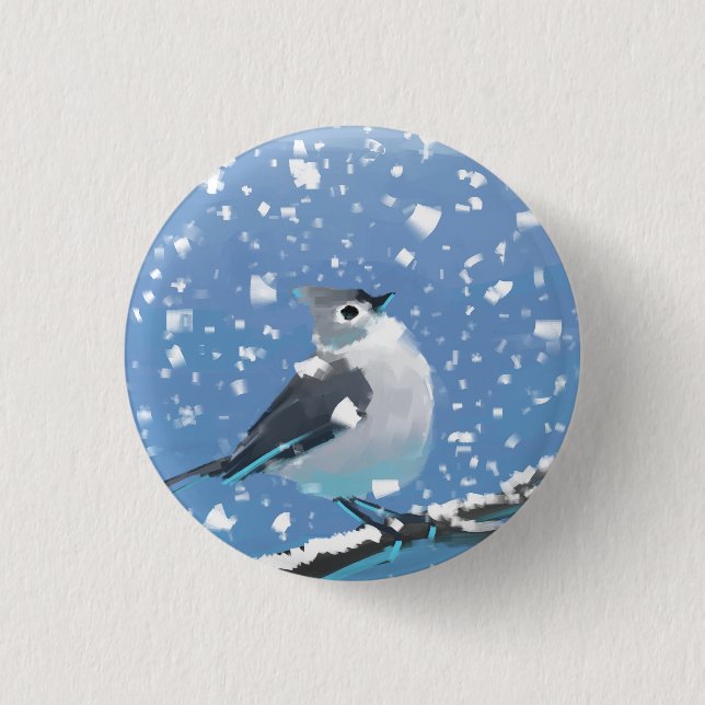 Snowy January Button (Front)