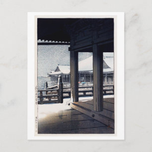 Snowy Kiyomizu-dera Temple, Hasui Kawase Postcard