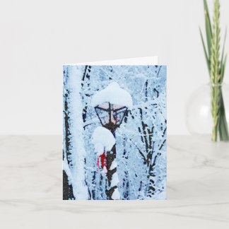 Snowy Lamp Post Christmas Card