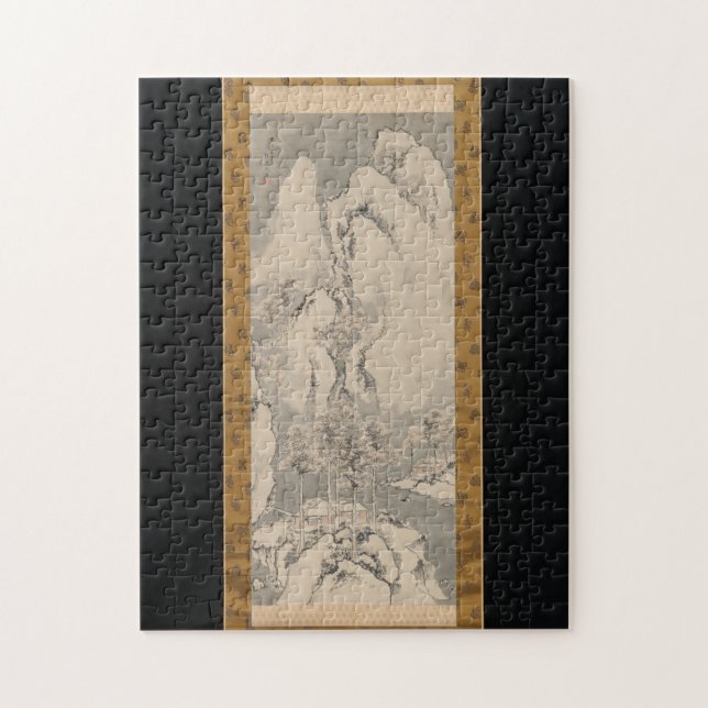 Snowy Landscape 1744 Sakaki Hyakusen Art Jigsaw Puzzle (Vertical)