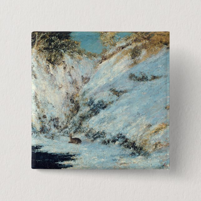Snowy Landscape, 1866 Button (Front)