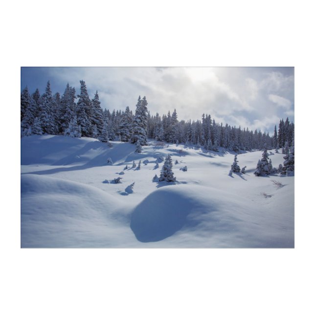 Snowy Landscape Acrylic Print (Front)
