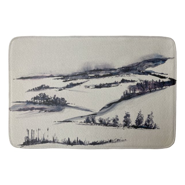 Snowy Landscape       Bath Mat (Front)